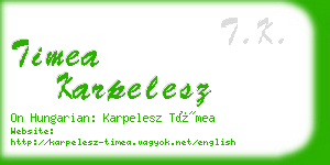 timea karpelesz business card